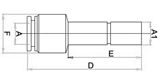 PMPGJ, All metal Pneumatic Fittings with NPT AND BSPT thread, Air Fittings, one touch tube fittings, Pneumatic Fitting, Nickel Plated Brass Push in Fittings